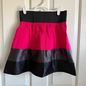 Spring Street Pink and Black A-Line Skirt